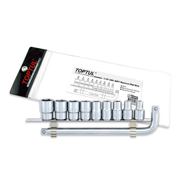 Jeu de rails de douilles 6PT 10pcs 1/2" (y compris bras de force) GAAG1007 - photo 1