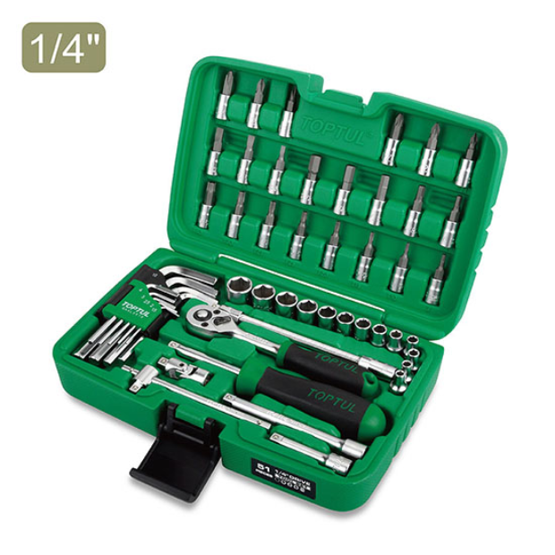 Jeu de 51 clés à douille de qualité professionnelle 1/4" (y compris un jeu de clé héxagonale) GCAI5102 - photo 1