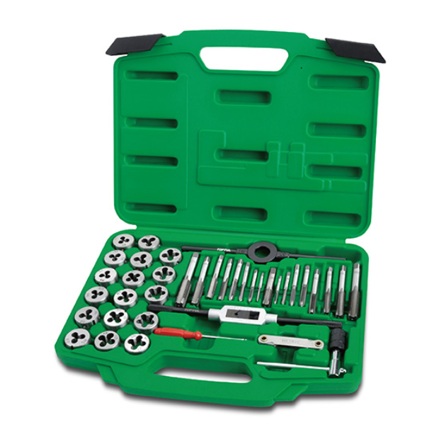 Jeu de tarauds et filières ensemble de 40pcs (M3 - M12) JGAI4001 - photo 1