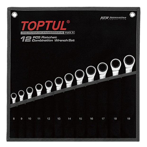 Jeu de 12 clés mixtes à cliquet Pro-Series avec pochette noir GPAQ1202 - photo 1