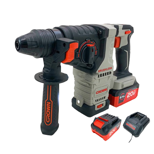 Drillpro – marteau perforateur rotatif sans fil, 2 Batteries