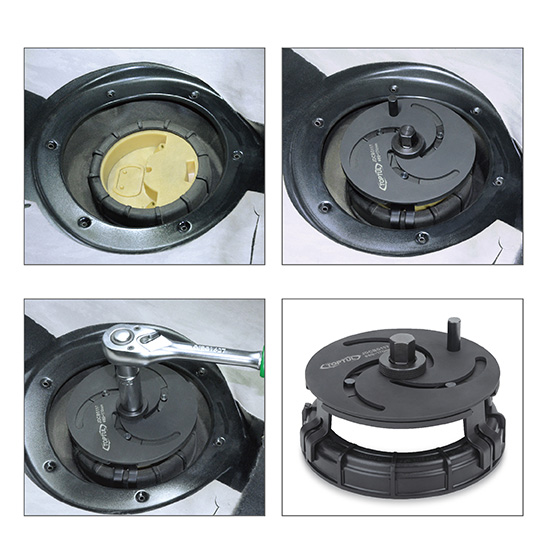 Clé à 3 mâchoires pour manomètre de carburant et collier d'envoi de pompe JDCB0117 - photo 2