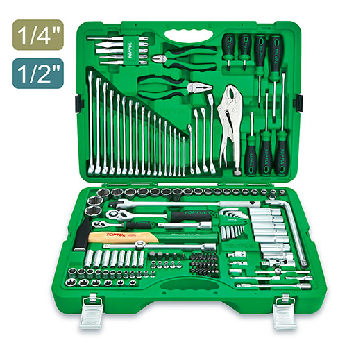 Caisse d'outils 150 pièces 1/4" et 1/2" DR. GCAI150R  - photo 1