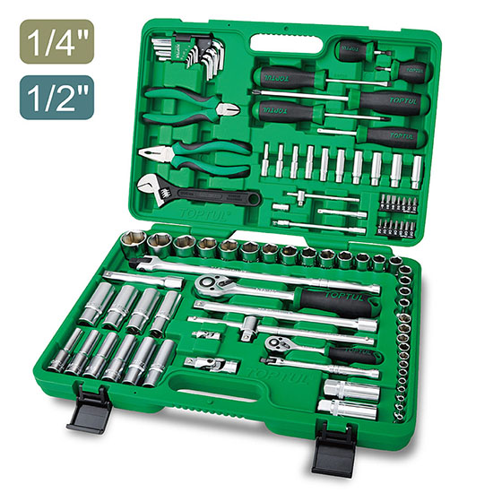 Caisse d'outils 97 pièces 1/4" et 1/2" DR. GCAI9701 - photo 1