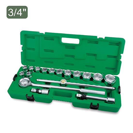 Caisse de 17 douilles à flancs DR 3/4" de qualité professionnelle - photo 1