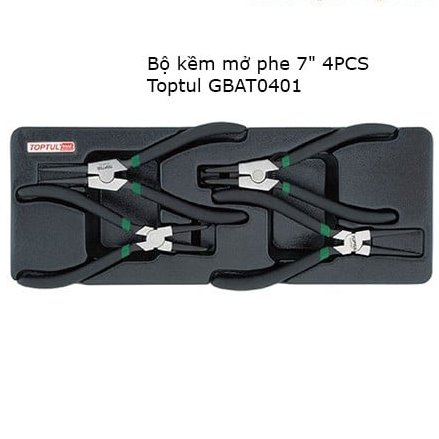 Jeu de 04pcs de pince circlips 7″  GBAT0401 - photo 1