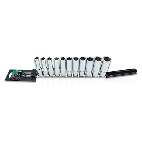 Jeu de 11 douilles profondes 1/2" DR. 6PT pour rail - métrique GAAQ1106 - photo 1