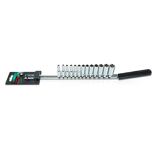 Jeu de 13 douilles profondes 1/4" DR. 6PT pour rails - métrique GAAQ1309 - photo 1