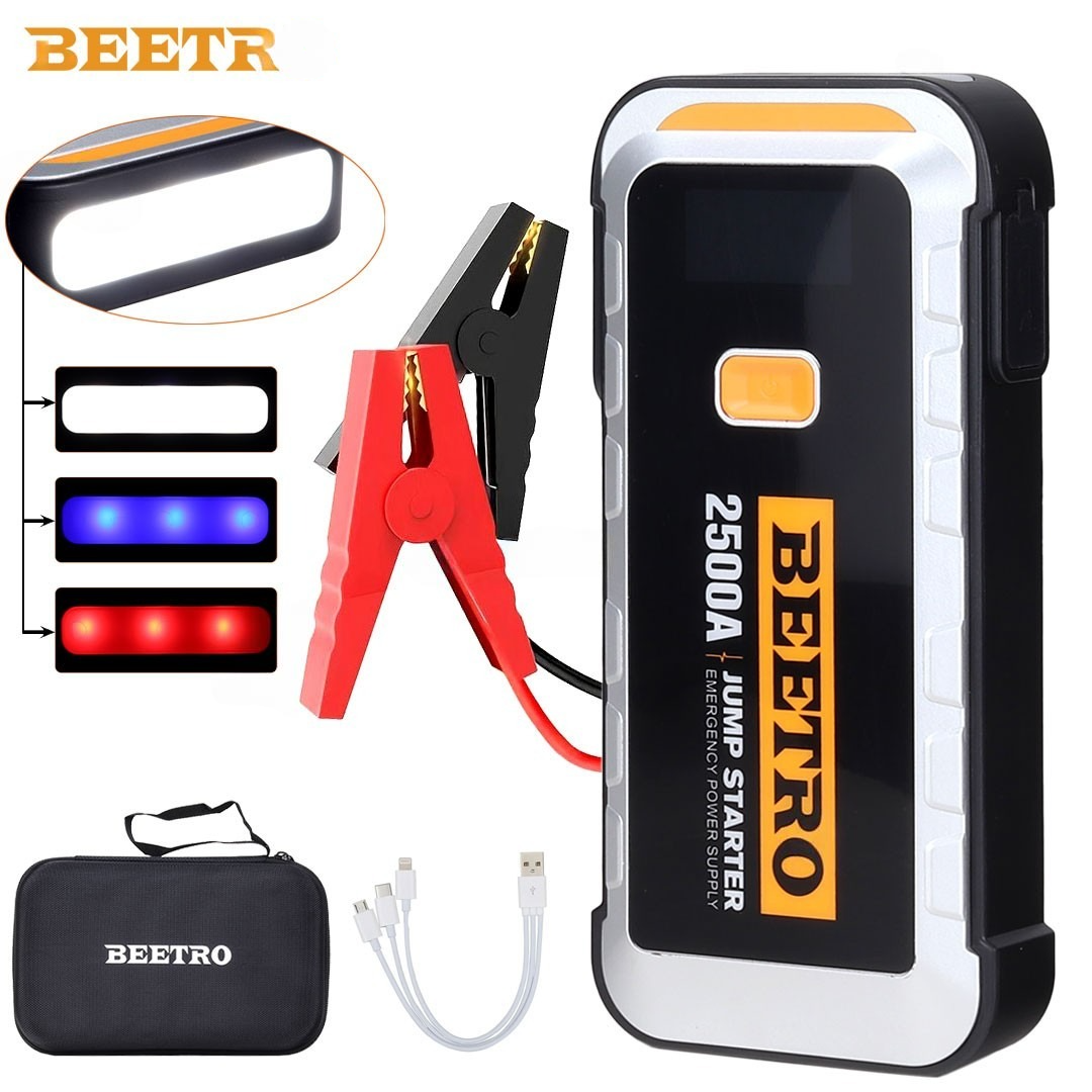 Booster de batterie 2500A power bank 25800mAh avec torche et pochette BE0144 - photo 1