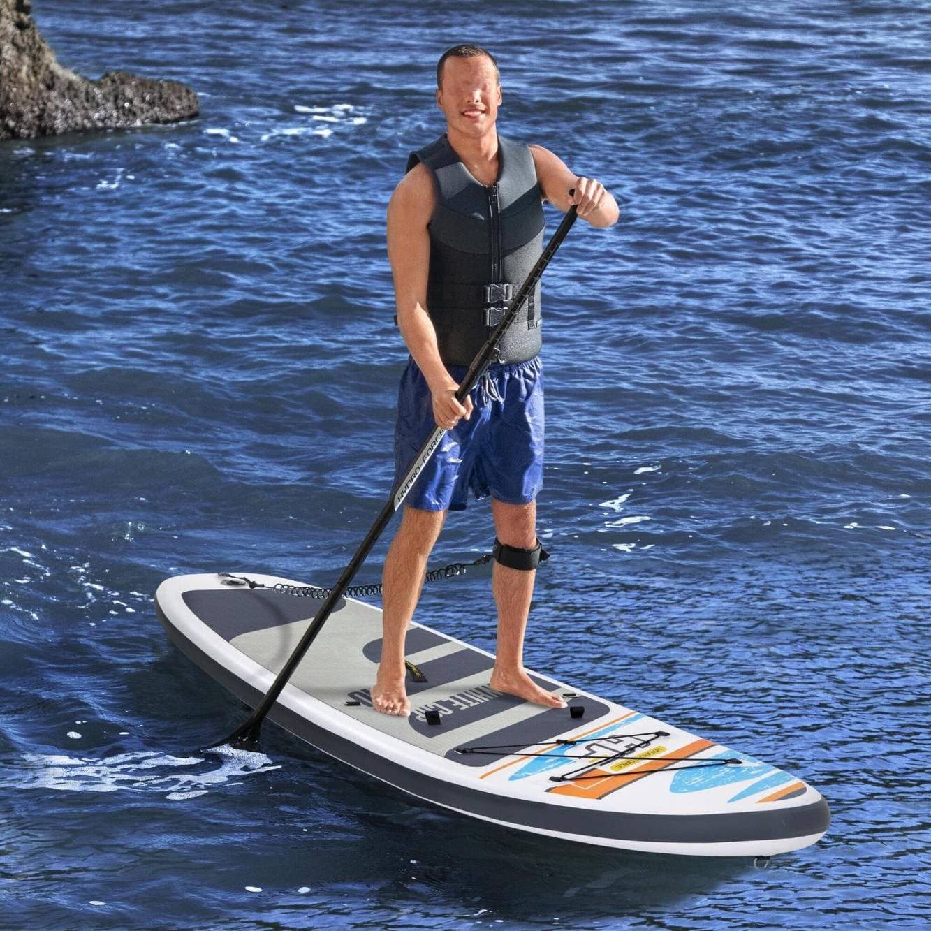 Paddle SUP White Cap Hydro-Force™ 305 x 84 x 12 cm convertible en kayak avec siège, cale-pieds, pagaie et pompe 65341 - photo 2