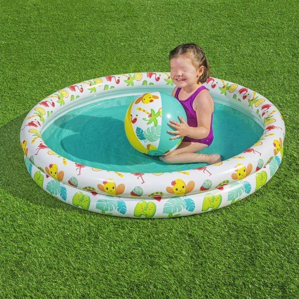 Piscine gonflable pour enfant avec bouée et ballon de plage 122 * 20cm 51124 - photo 2