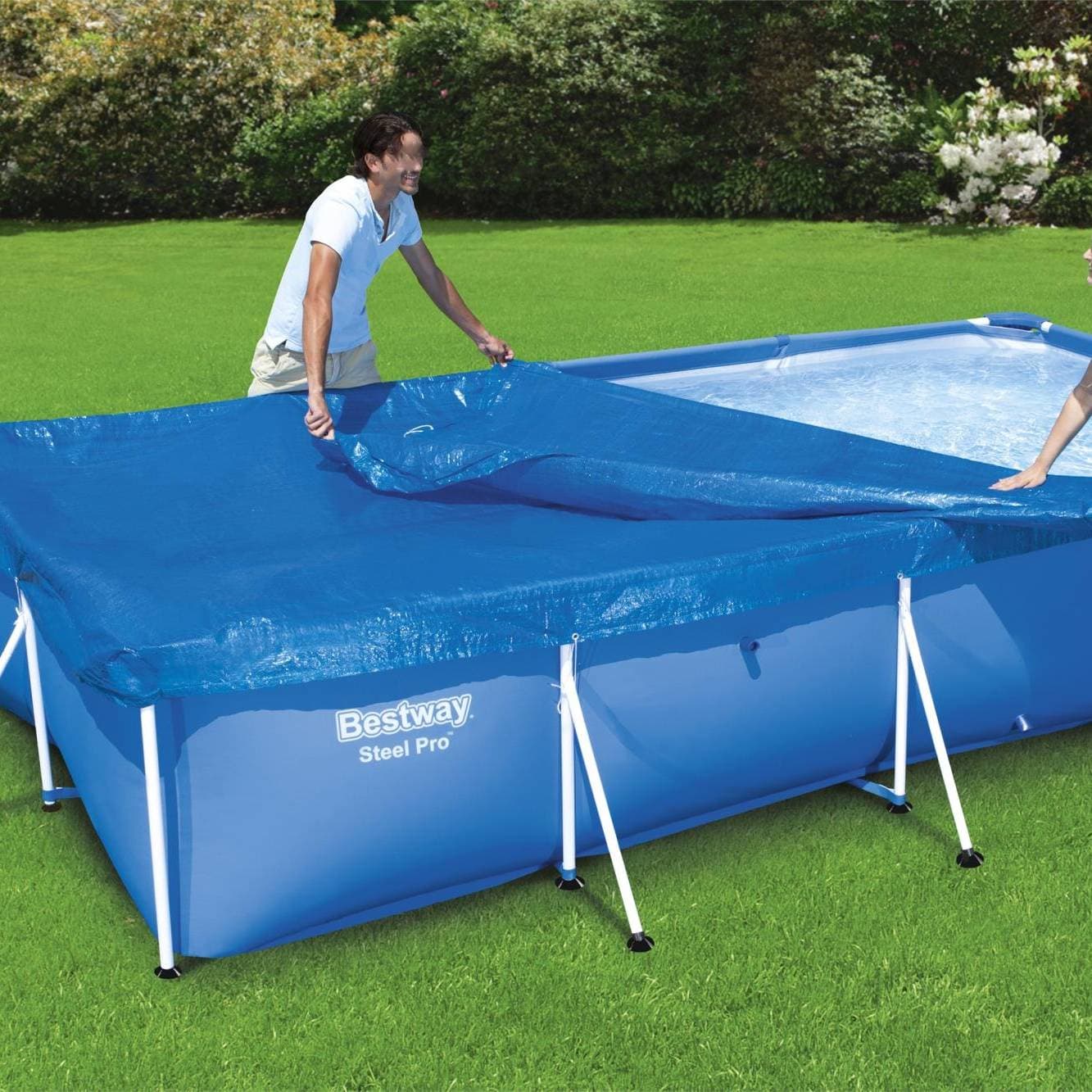 Bâche 4 saisons rectangle 410x226cm pour piscine Steel Pro 400x211cm 58107 - photo 2