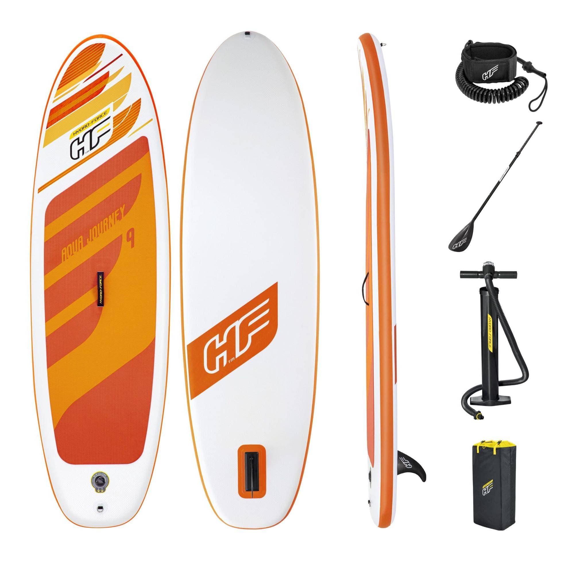 Paddle SUP gonflable Hydro-Force™ Aqua Journey 274 x 76 x 12 cm, pompe, pagaie, leash, sac à dos de transport 65349 - photo 2