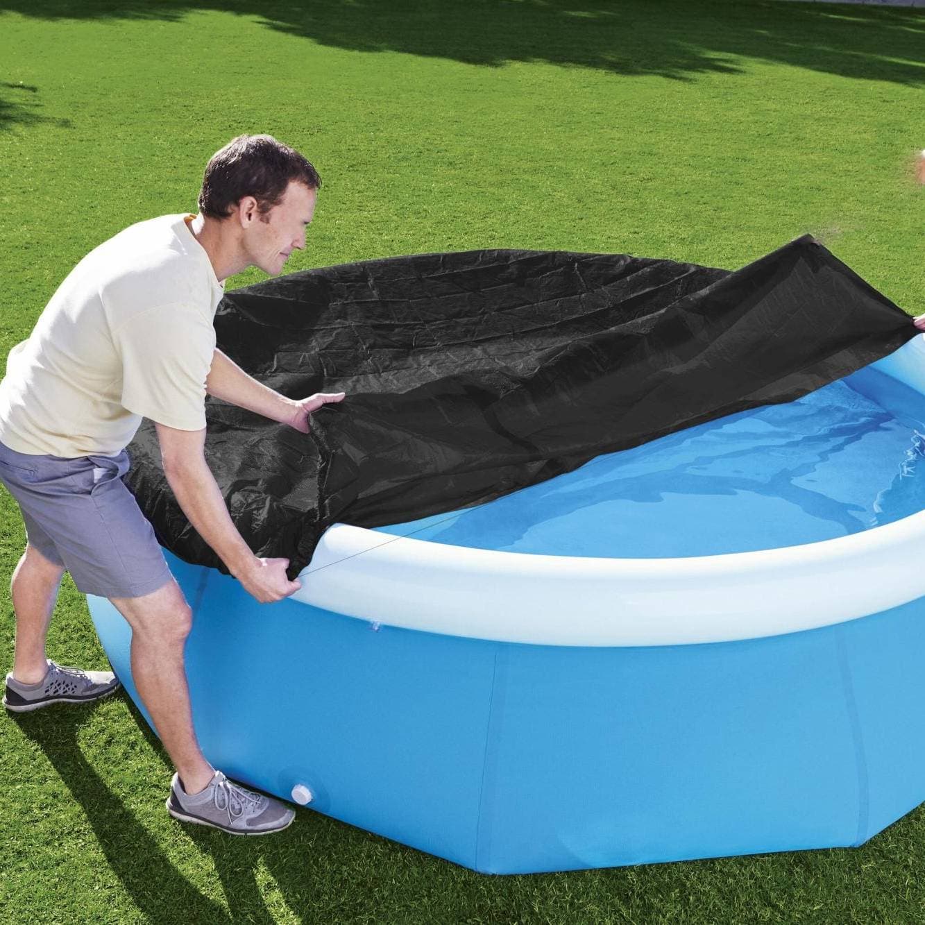 Bâche 4 saisons ronde 240cm pour piscine hors sol Fast Set Ø 244 cm 58032 - photo 2