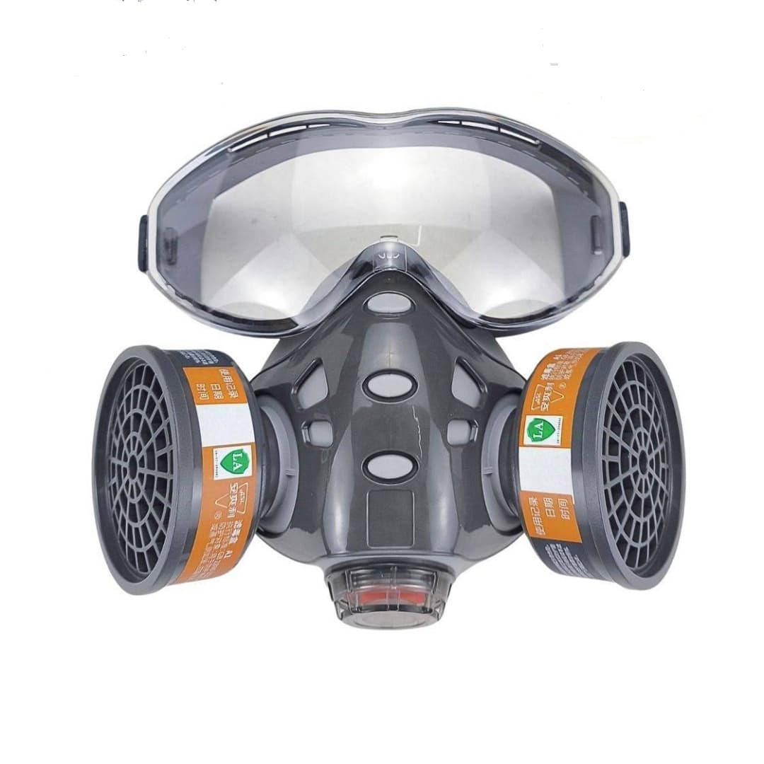 Masque a gaz respirateur avec lunettes et filtre anti poussoir 8201 - photo 1