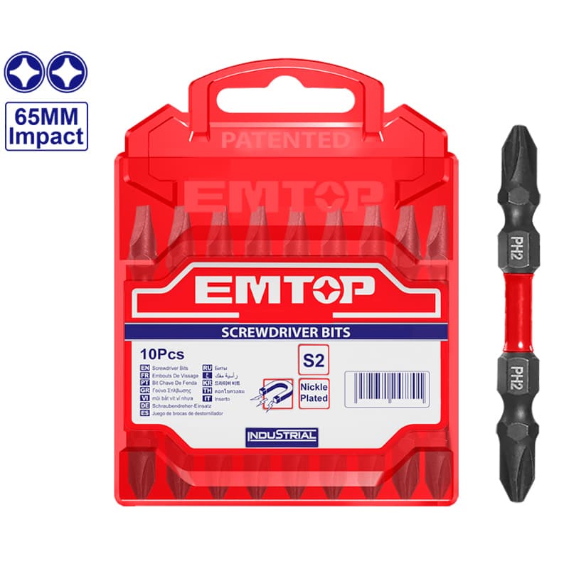 Kit de 10 embouts 2*PH2  65 mm ESBTMPH233 - photo 1