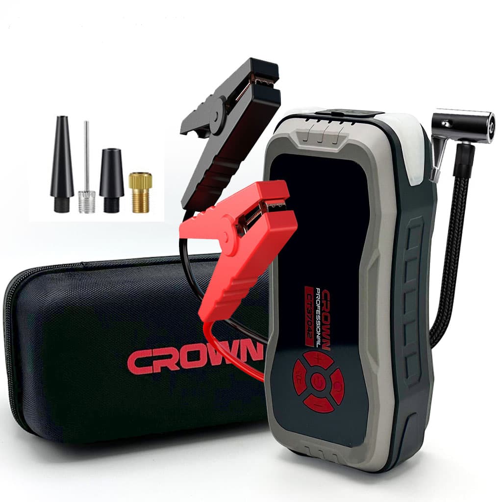 Booster batterie CROWN 25800mAh et compresseur 150psi avec lamp torche CT37042 - photo 1
