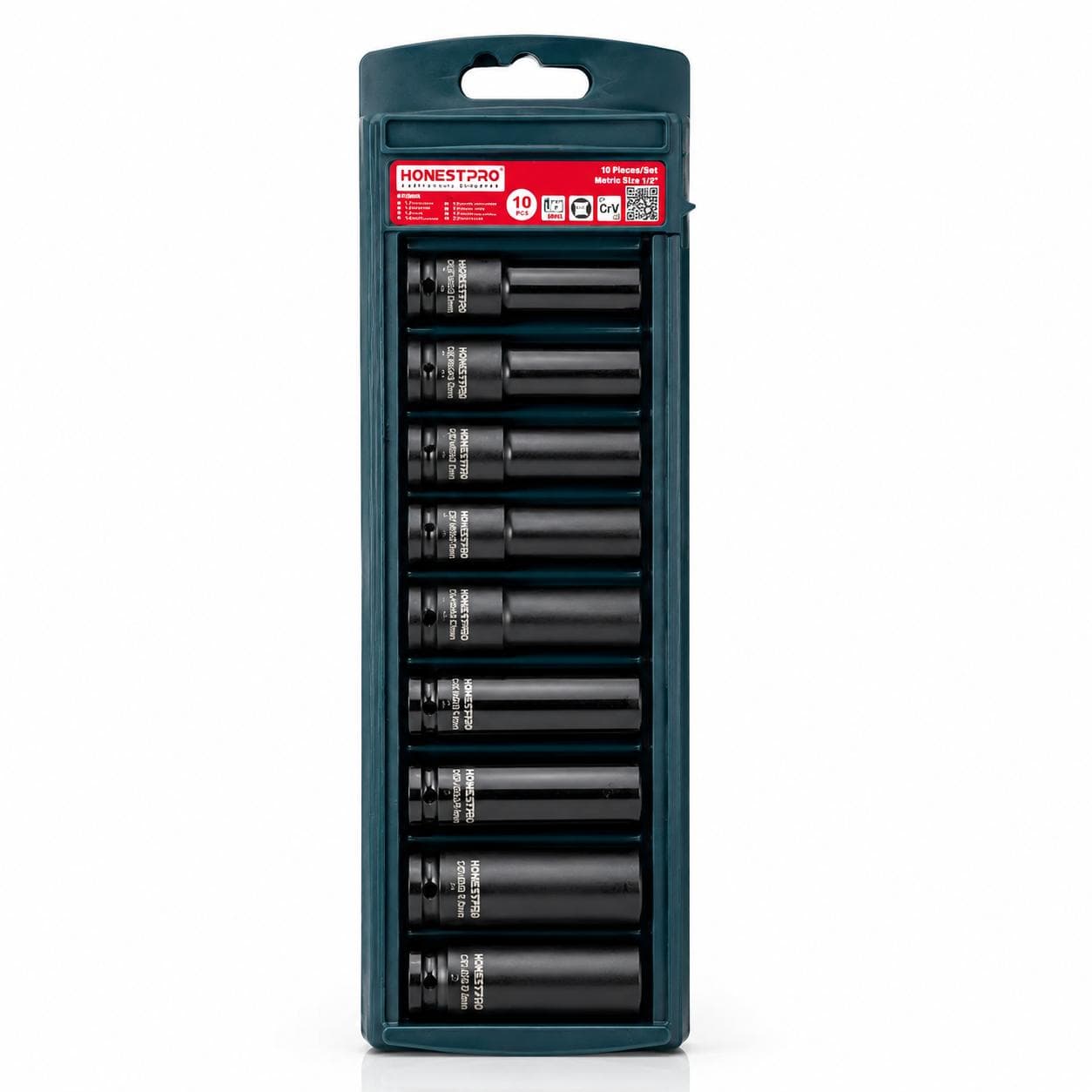 Jeu de douilles à impact profonde 10pcs 1/2″ YAD1225 - photo 1