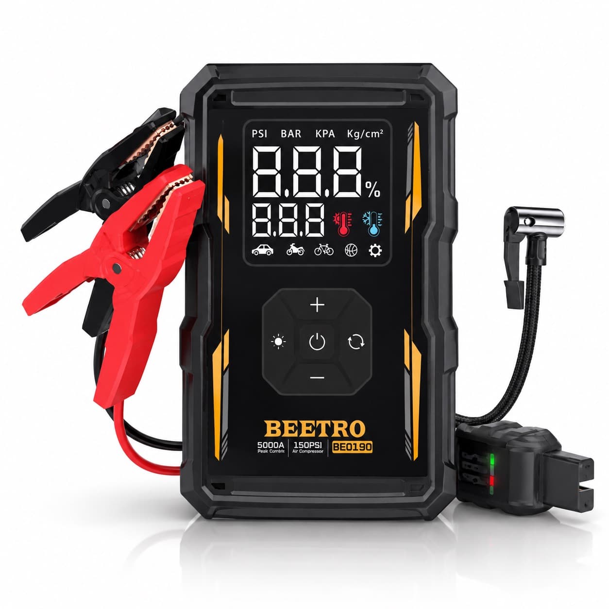 Booster batterie 27000mAh et compresseur 150psi avec lampe torche BE0190 - photo 1