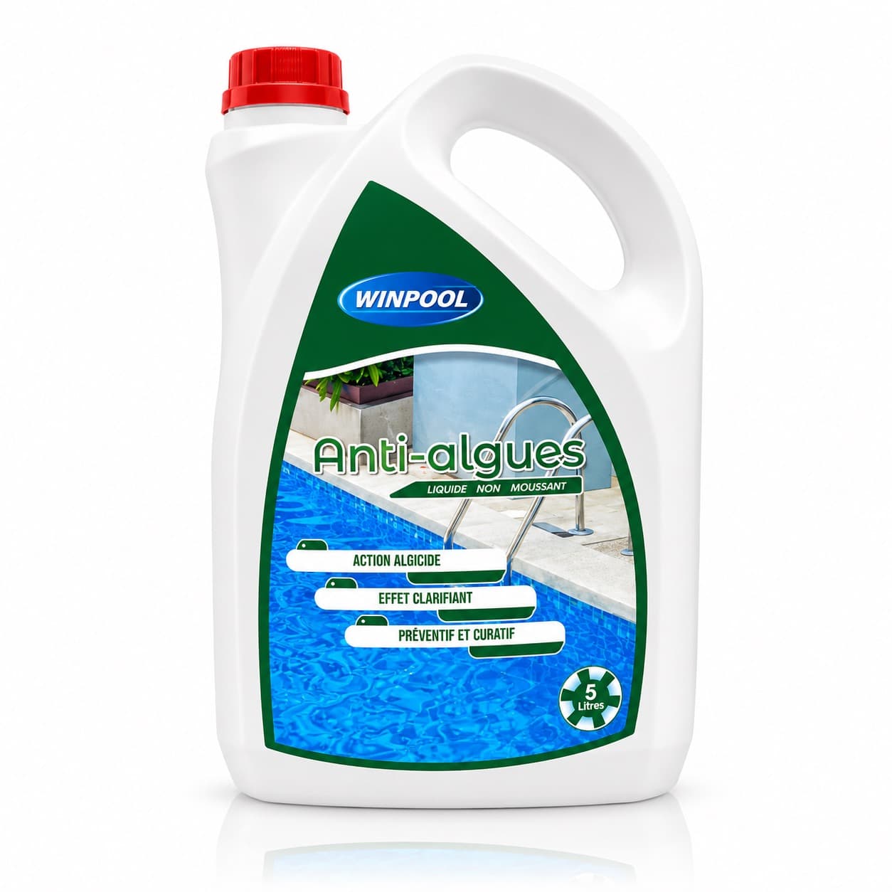 Anti-Algue non moussant pour piscine 5L - photo 1