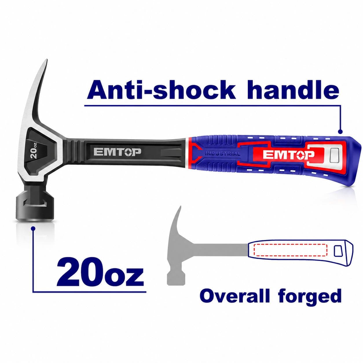 Marteau arrache clou 560g EHAMCH2020 - photo 1