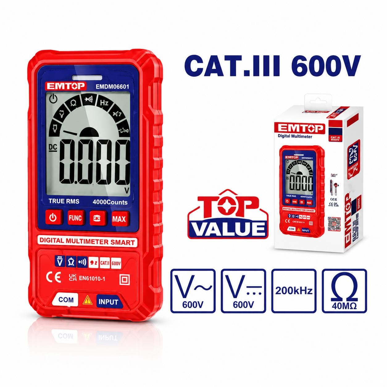 Multimètre numérique 600v EDMR160012 - photo 1