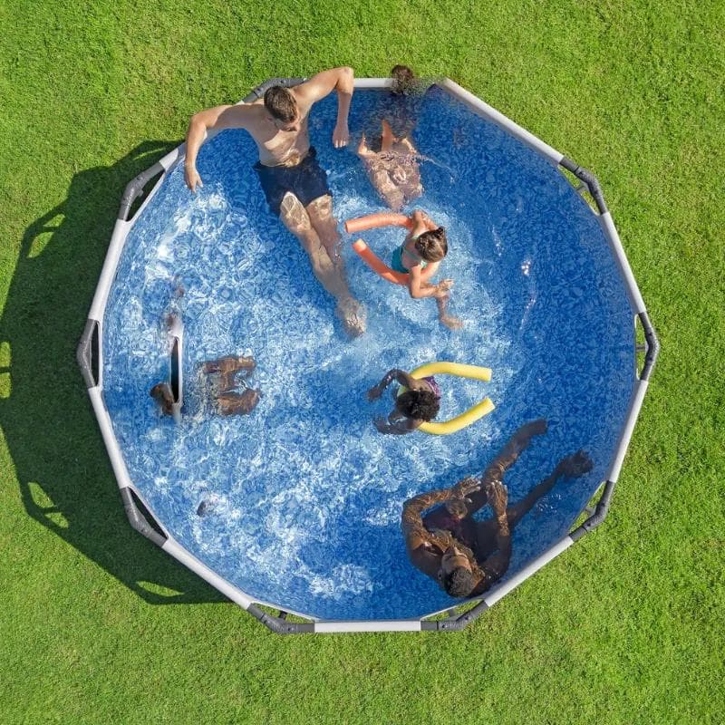 Piscine hors sol tubulaire ronde Bestway Steel Pro Max 305 x 76 cm gris clair 56406 - photo 2