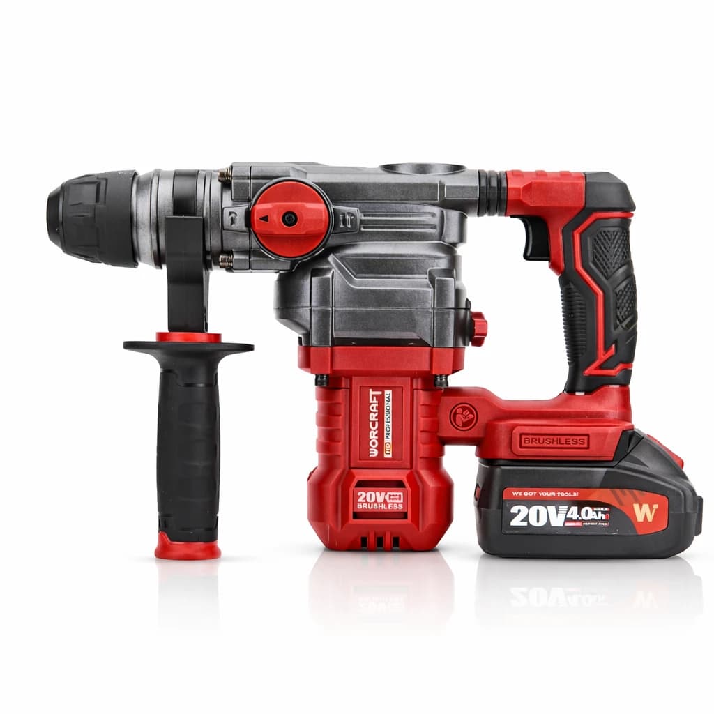Marteaux piqueur perforateur SDS-Plus sans fil 20V avec 2 batteries 4.0Ah BRUSHLESS 26mm 4,5J CRH-S20LiBDM - photo 1