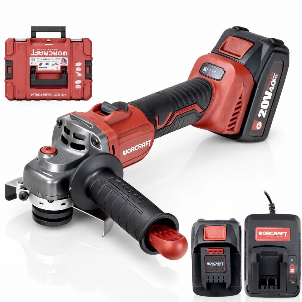 tronçonneuse d’angle 115 mm brushless à 2 batteries 20V 4.0ah (avec valise) XCUBE011 / CAG-S20LIBS-115 - photo 1