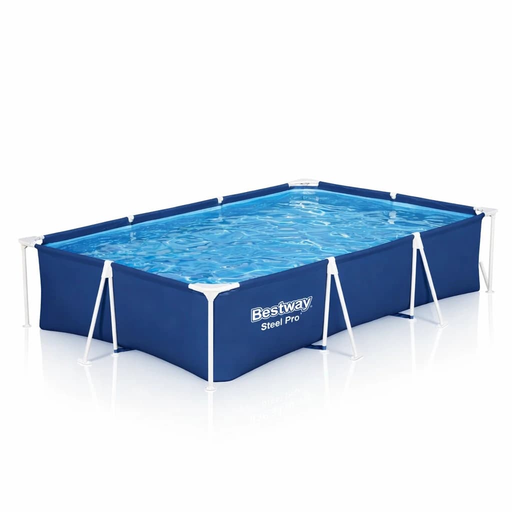 Piscine hors sol tubulaire rectangulaire Bestway Steel Pro 300 x 201 x 66 cm bleu 56411