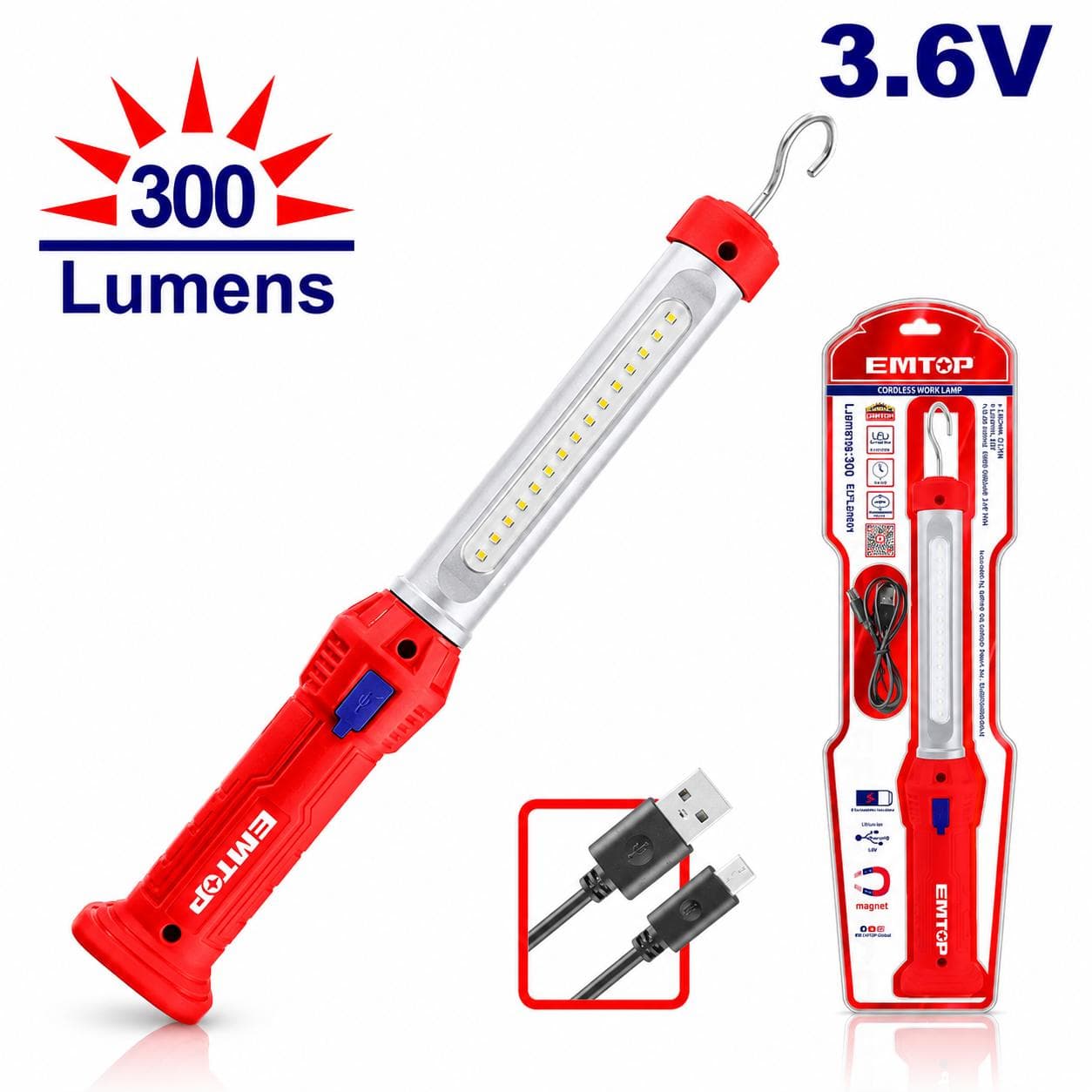 Torche – lampe de travail professionnel 3.5W rechargeable ELFL30001 - photo 1