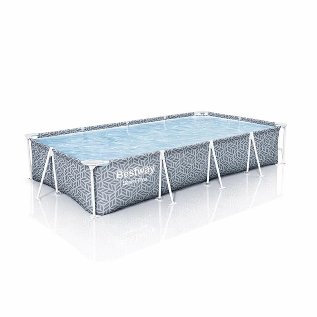 Piscine hors sol tubulaire rectangulaire Bestway Steel Pro 366 x 201 x 66 cm décor graphique 561FV - photo 1