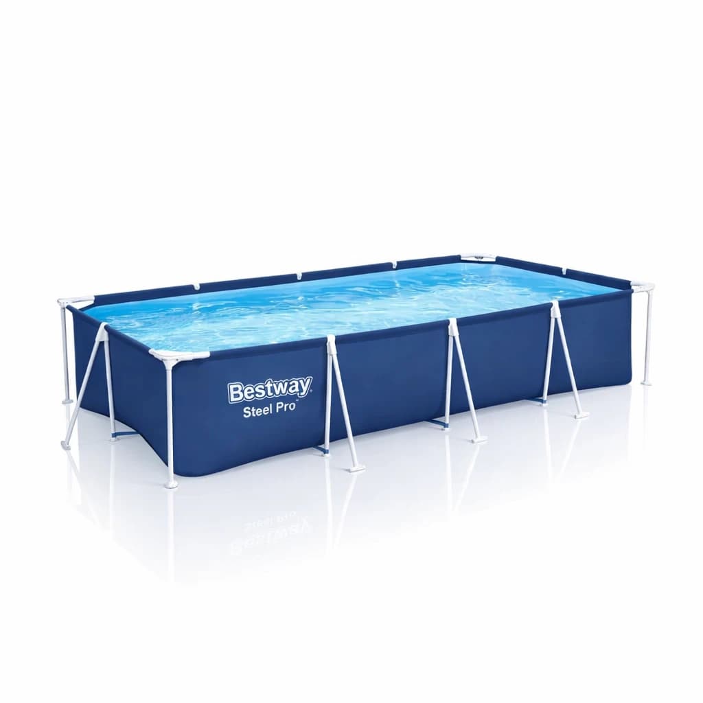 Piscine hors sol tubulaire rectangulaire Bestway Steel Pro 400 x 211 x 81 cm bleu 56405 - photo 1