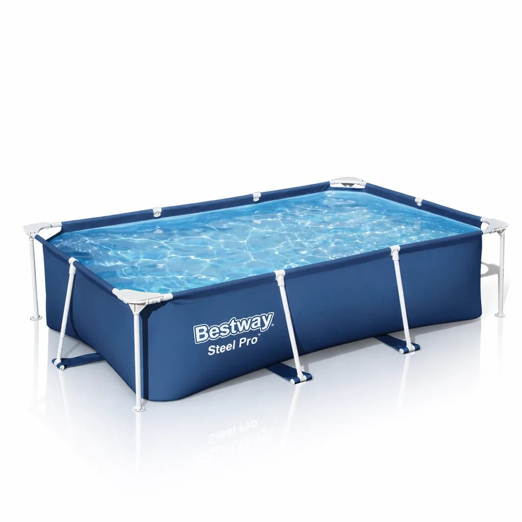 Piscine hors sol tubulaire rectangulaire Bestway Steel Pro 259 x 170 x 61 cm bleu  56403