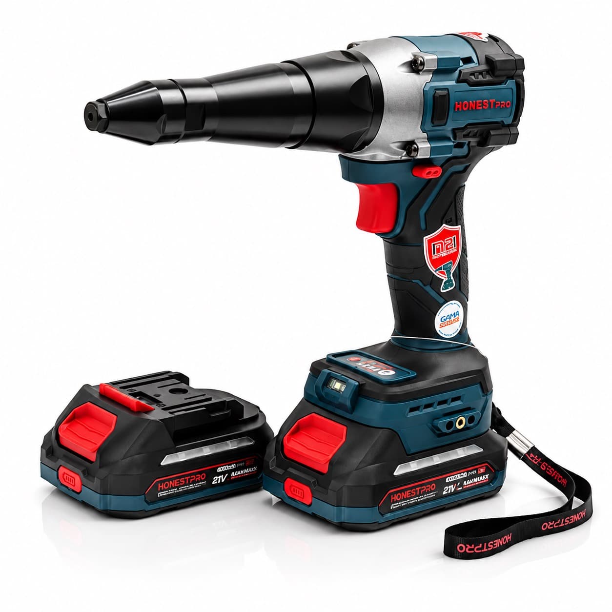 Riveteuse sans fil (2.4-5mm) HONESTPRO avec 2 batteries 21V 2.0Ah YAE2667 - photo 1