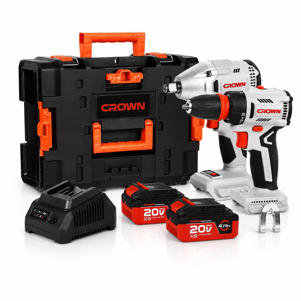 Kit Cle a choc + Visseuse 20V 4.ah Crown CK2A-2XS-4C2 - photo 1