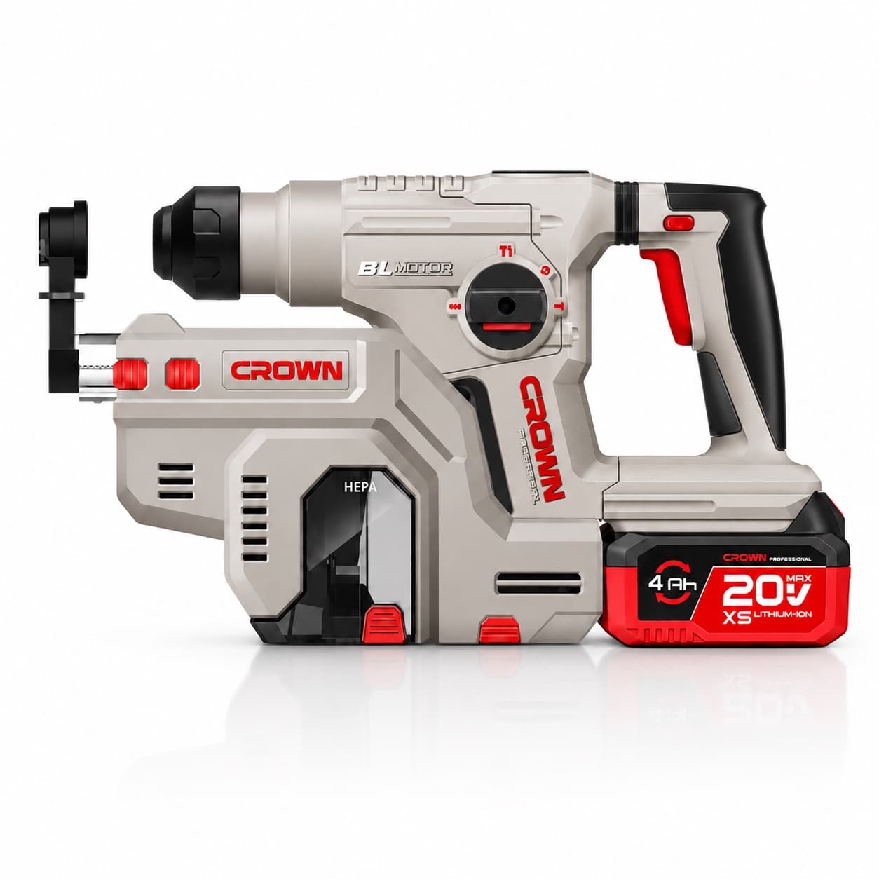 Aspirateur de Poussière pour Marteau Perforateur CROWN CAXD-V28A - photo 2
