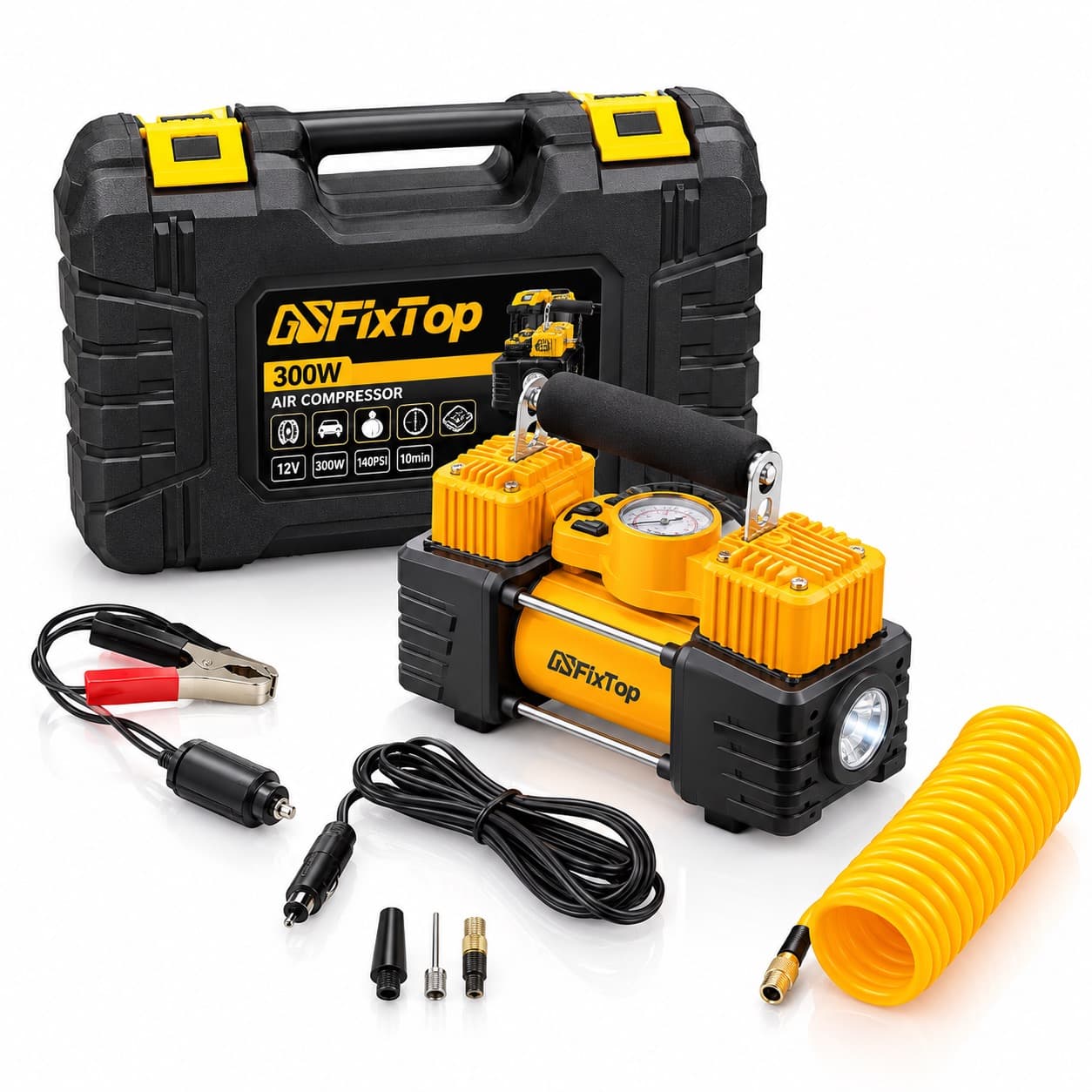Mini compresseur d’air pour auto 300W FIXTOP 51821 - photo 1