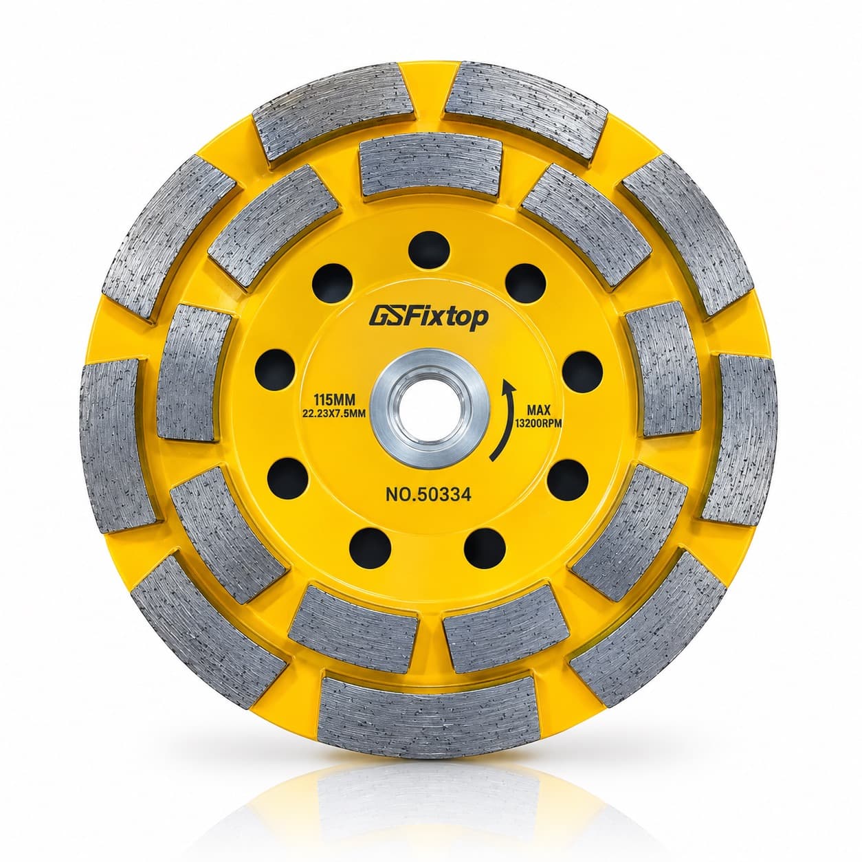 Disque de ponçage béton 115mm jaune GSFIXTOP 50334 - photo 1