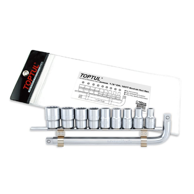 Jeu de rails de douilles 12PT 10pcs 1/2" (y compris bras de force) GAAG1008 - photo 1