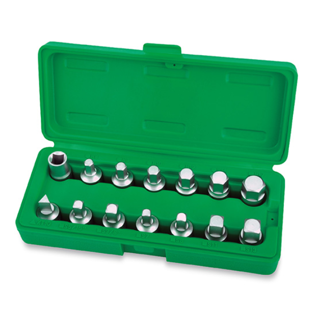 Jeu de clés de bouchon de vidange d'huile 14pcs 3/8" JGAI1402 - photo 1
