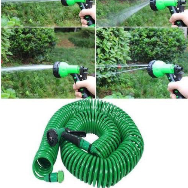 Tuyau d'arrosage spirale avec pistolet et raccords - photo 2