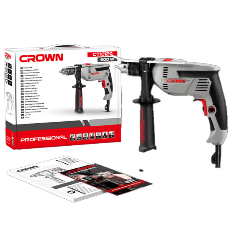 Perceuse chignole a percussion 750W 13mm CT10129 - photo 2