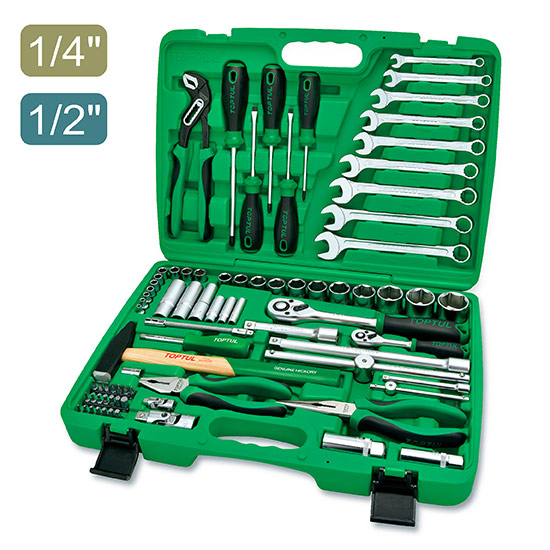 Caisse d'outils de qualité professionnelle 80 pièces 1/4" et 1/2" DR. GCAI8002 - photo 1
