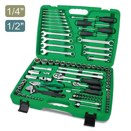 Caisse d'outils 96 pièces 1/4" et 1/2" DR. GCAI9601 - photo 1