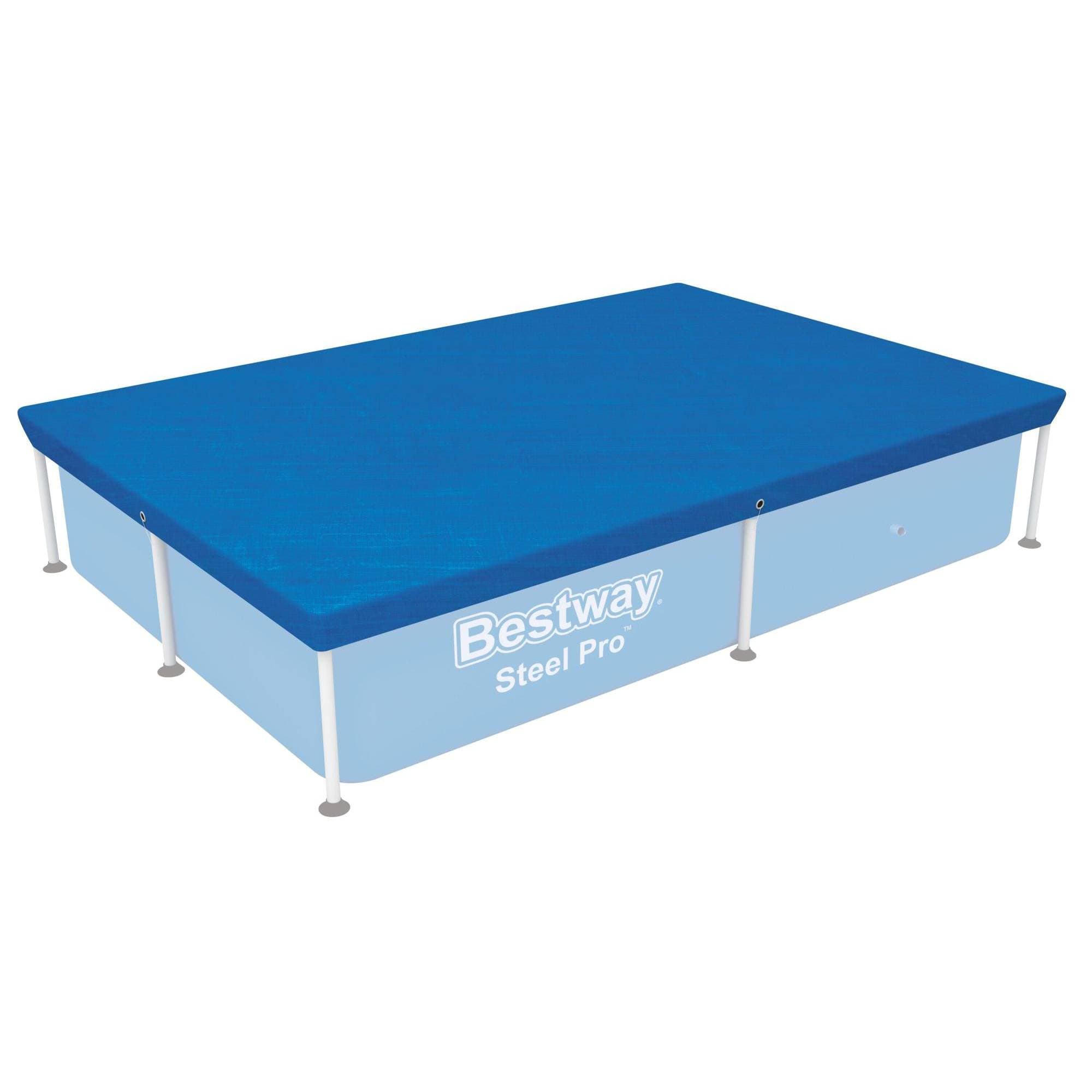 Bâche 4 saisons rectangle 224x154cm pour piscine Steel Pro 221x150cm 58103 - photo 1
