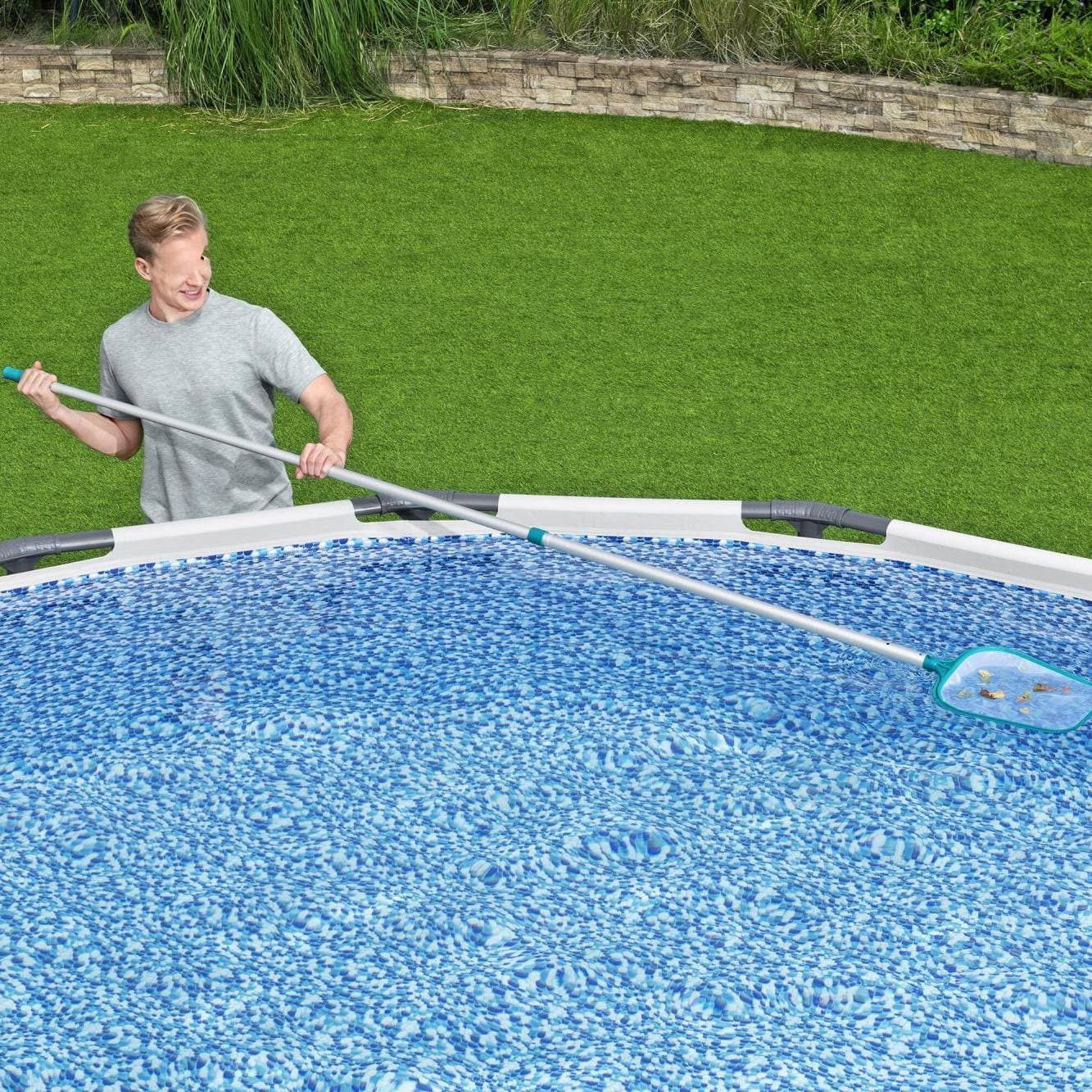 Kit de nettoyage piscine AquaClean avec aspirateur et épuisette 58234 - photo 2