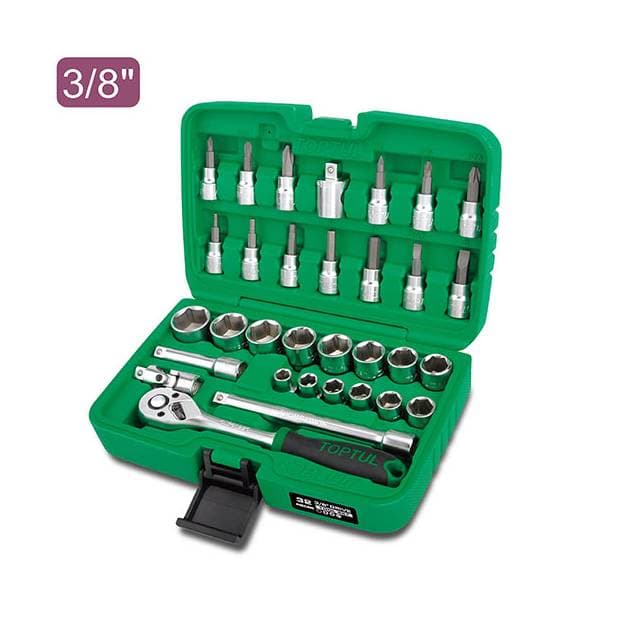 Jeu de 32 douilles à flancs 3/8" de qualité professionnelle - photo 1