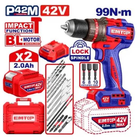 Visseuse à percussion 42V 2.0AH 99Nm brushless sans fil ECIDL429982 - photo 1