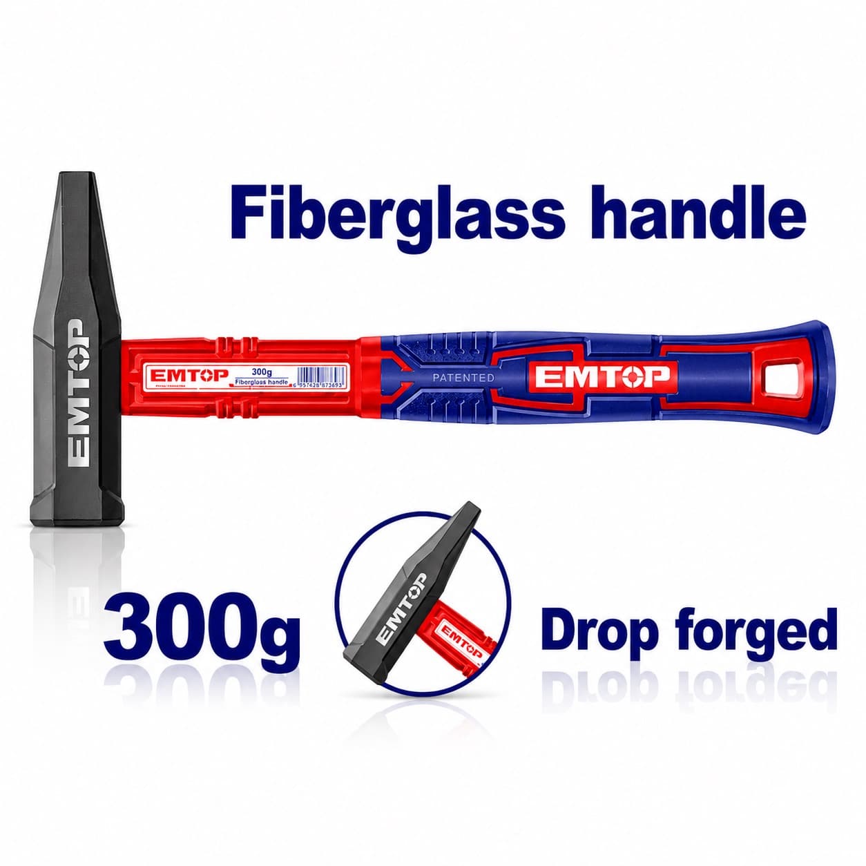Marteau manche en fibre de verre 300g EHAMMH0300 - photo 1